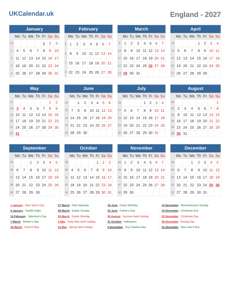 Calendar 2027
