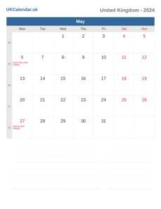 Calendar 2024 May