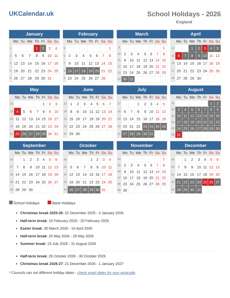 School Holidays 2026