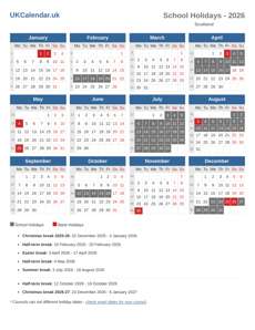 School Holidays 2026